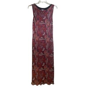 Vintage Harold’s Sleeveless Paisley Maxi Dress Size Medium